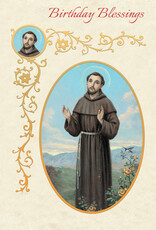 Greetings of Faith Card - Birthday, St. Francis