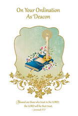 Greetings of Faith Card - Deacon Ordination, Jeremiah 17:7