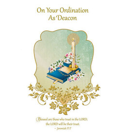 Greetings of Faith Card - Deacon Ordination, Jeremiah 17:7
