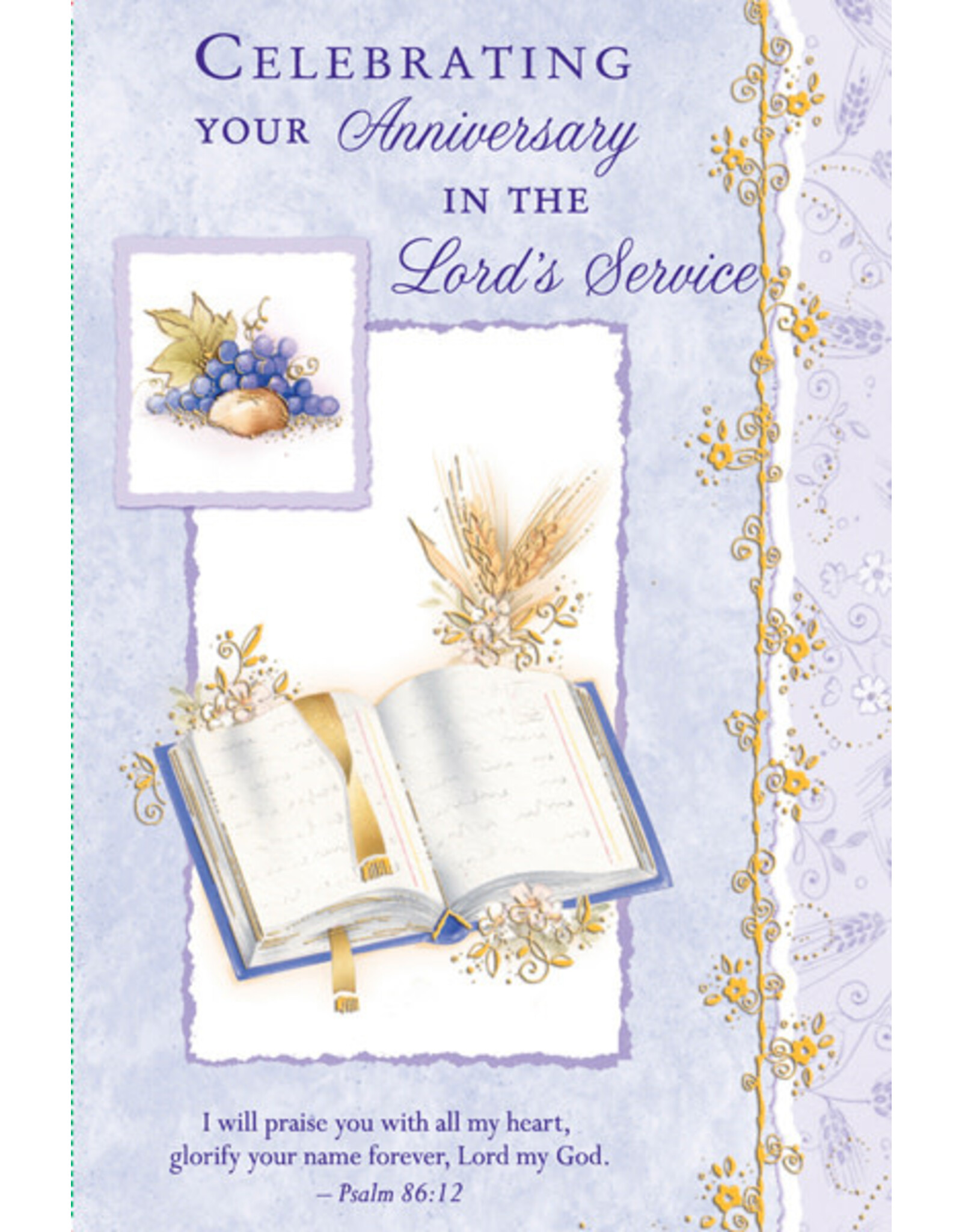 Greetings of Faith Card - Anniversary in the Lord's Service