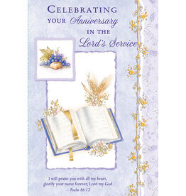 Greetings of Faith Card - Anniversary in the Lord's Service