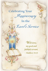 Greetings of Faith Card - Anniversary in the Lord's Service
