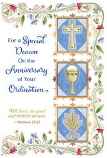 Greetings of Faith Card - Ordination Anniversary (Deacon), Special