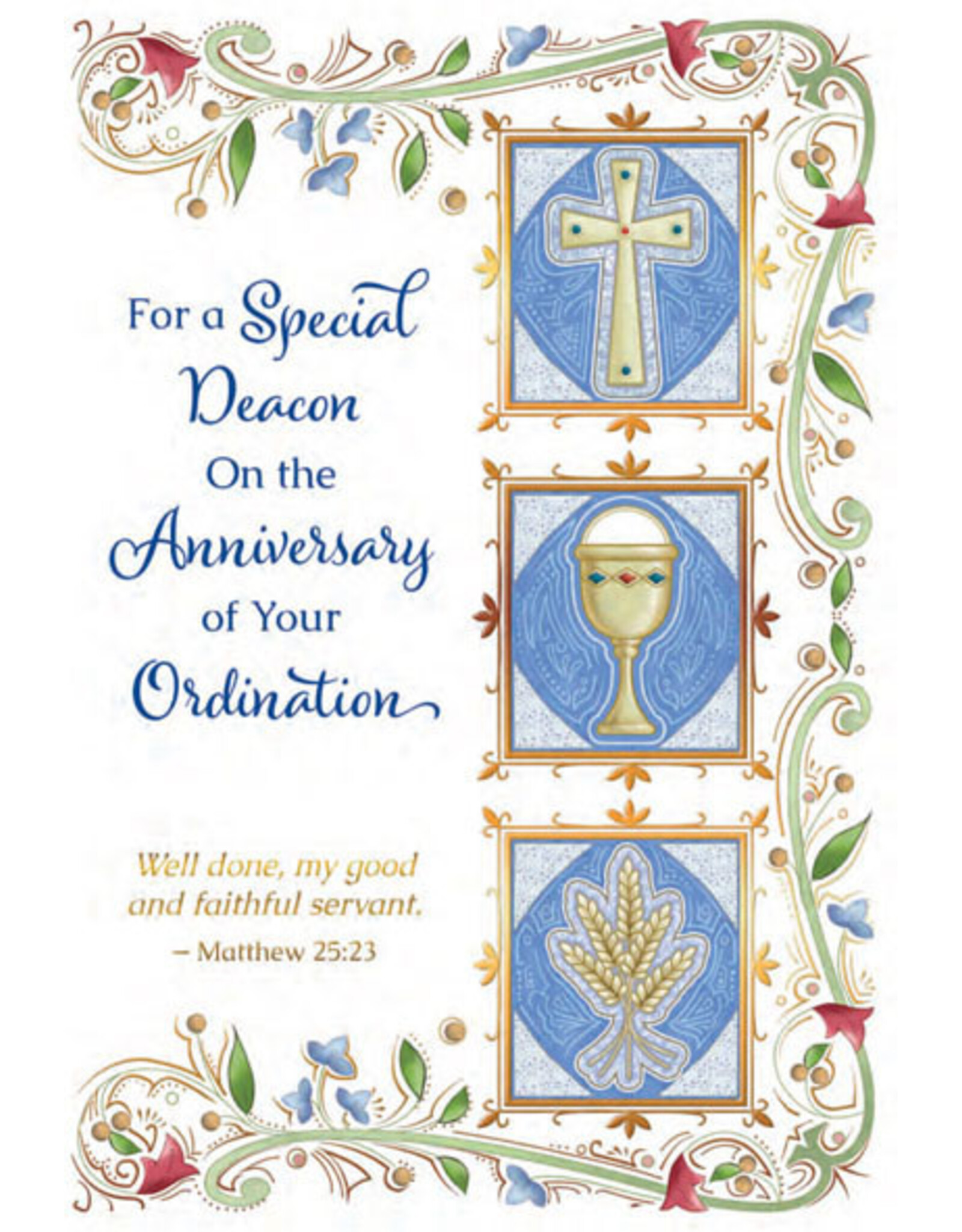 Greetings of Faith Card - Ordination Anniversary (Deacon), Special