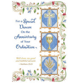 Greetings of Faith Card - Ordination Anniversary (Deacon), Special