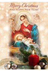 Greetings of Faith Christmas Card - Merry Christmas & Happy New Year