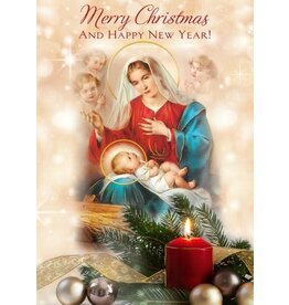 Greetings of Faith Christmas Card - Merry Christmas & Happy New Year