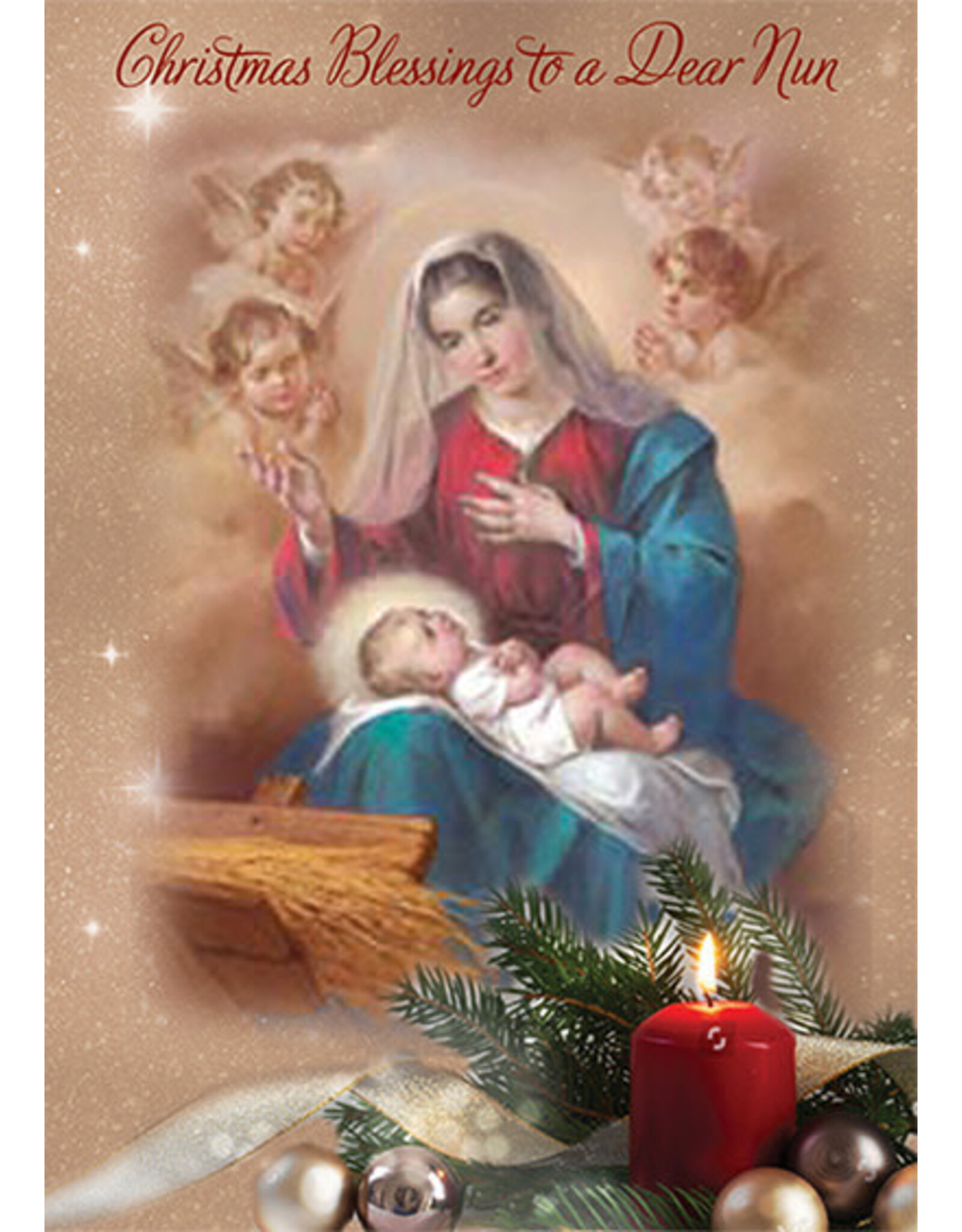 Greetings of Faith Christmas Card for Nun