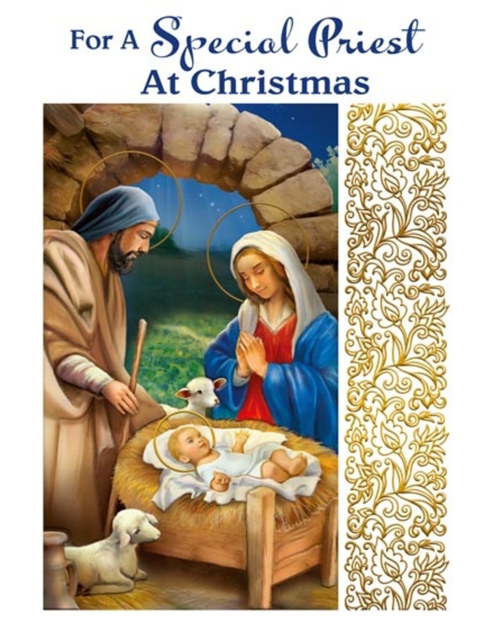 Greetings of Faith Christmas Card for Priest