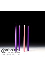 Cathedral Candle 100% Beeswax Advent Candles 7/8x12 SFE (3 Purple, 1 Rose)
