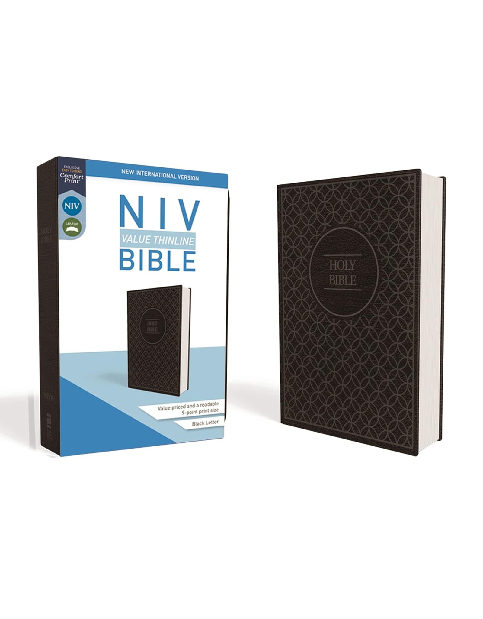 Zondervan NIV Value Thinline Bible, Gray/Black Imitation Leather