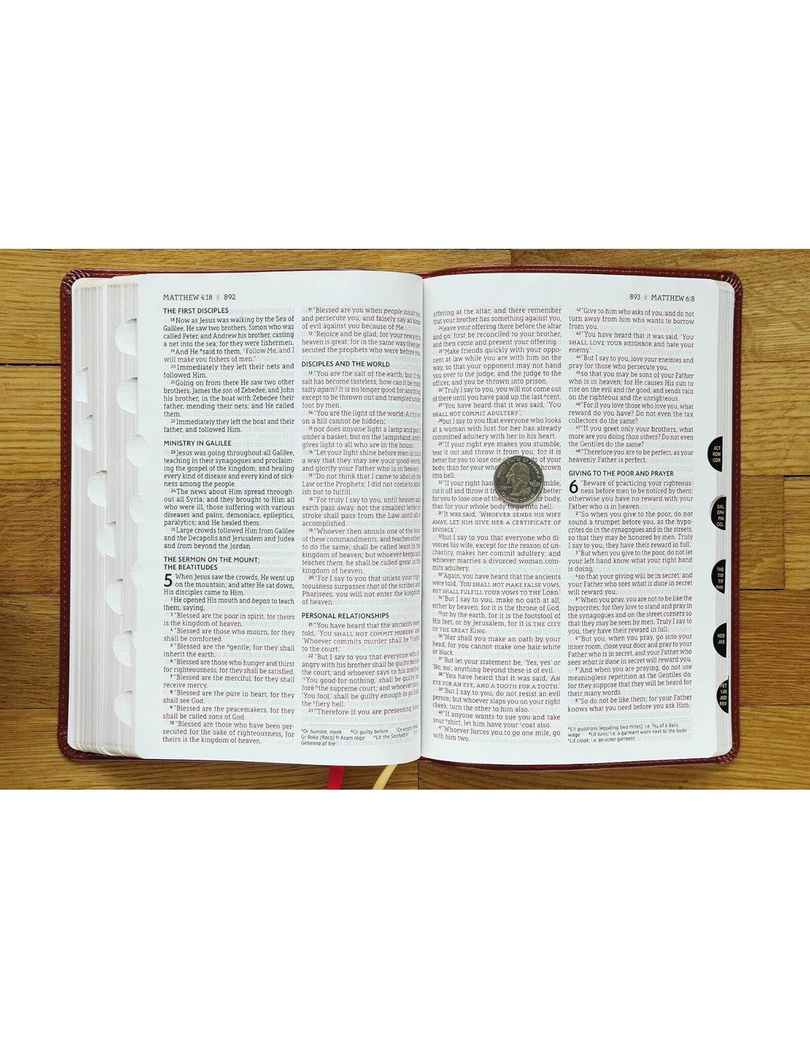 Zondervan NASB 1995 Text Large-Print Thinline Bible, Soft Leather-Look Brown (Indexed)