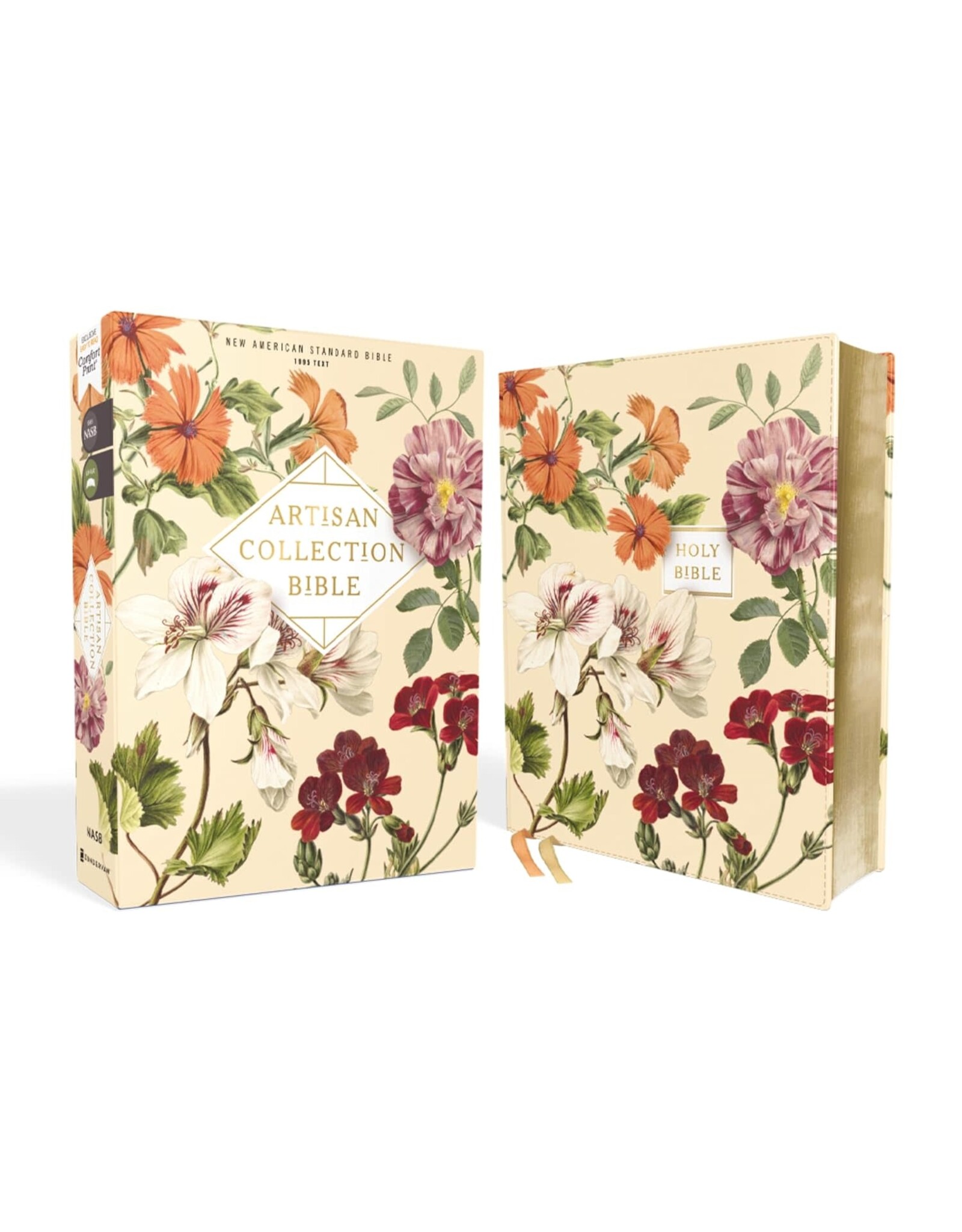 Zondervan NASB 1995 Text Artisan Collection Bible, Almond Floral