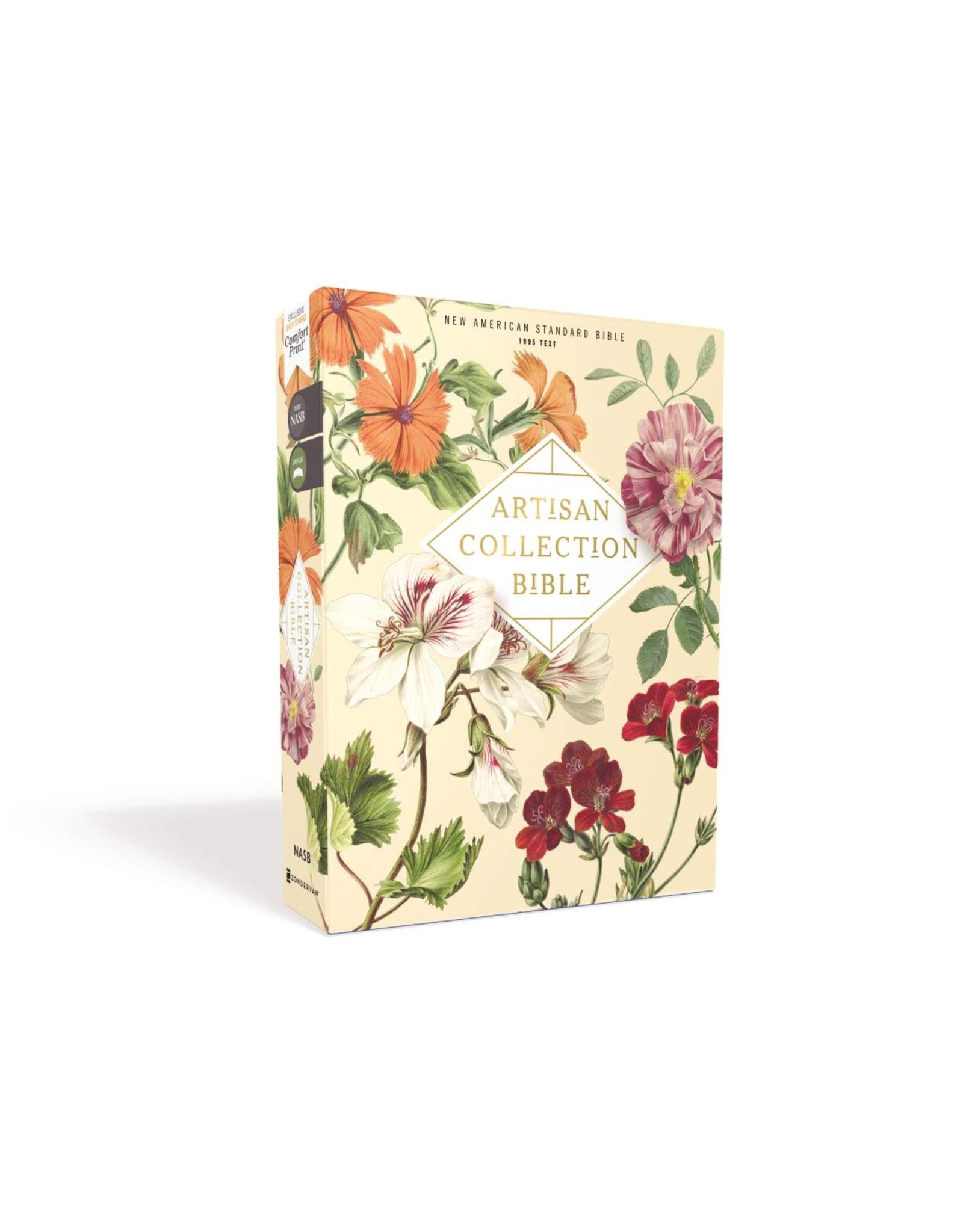 Zondervan NASB 1995 Text Artisan Collection Bible, Almond Floral
