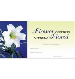 Hermitage Art Offering Envelopes - Flower (Lily), Bilingual (100)