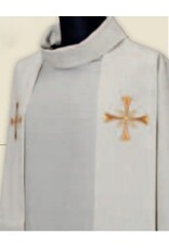 Solivari Stole in Arianna Fabric with Gold Crosses