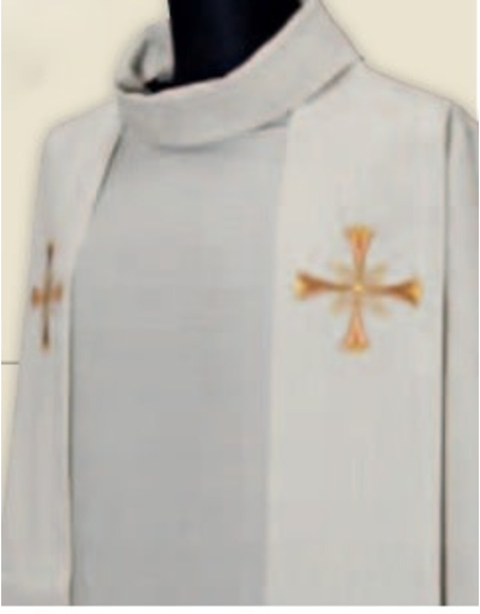 Solivari Stole in Arianna Fabric with Gold Crosses