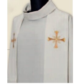 Solivari Stole in Arianna Fabric with Gold Crosses