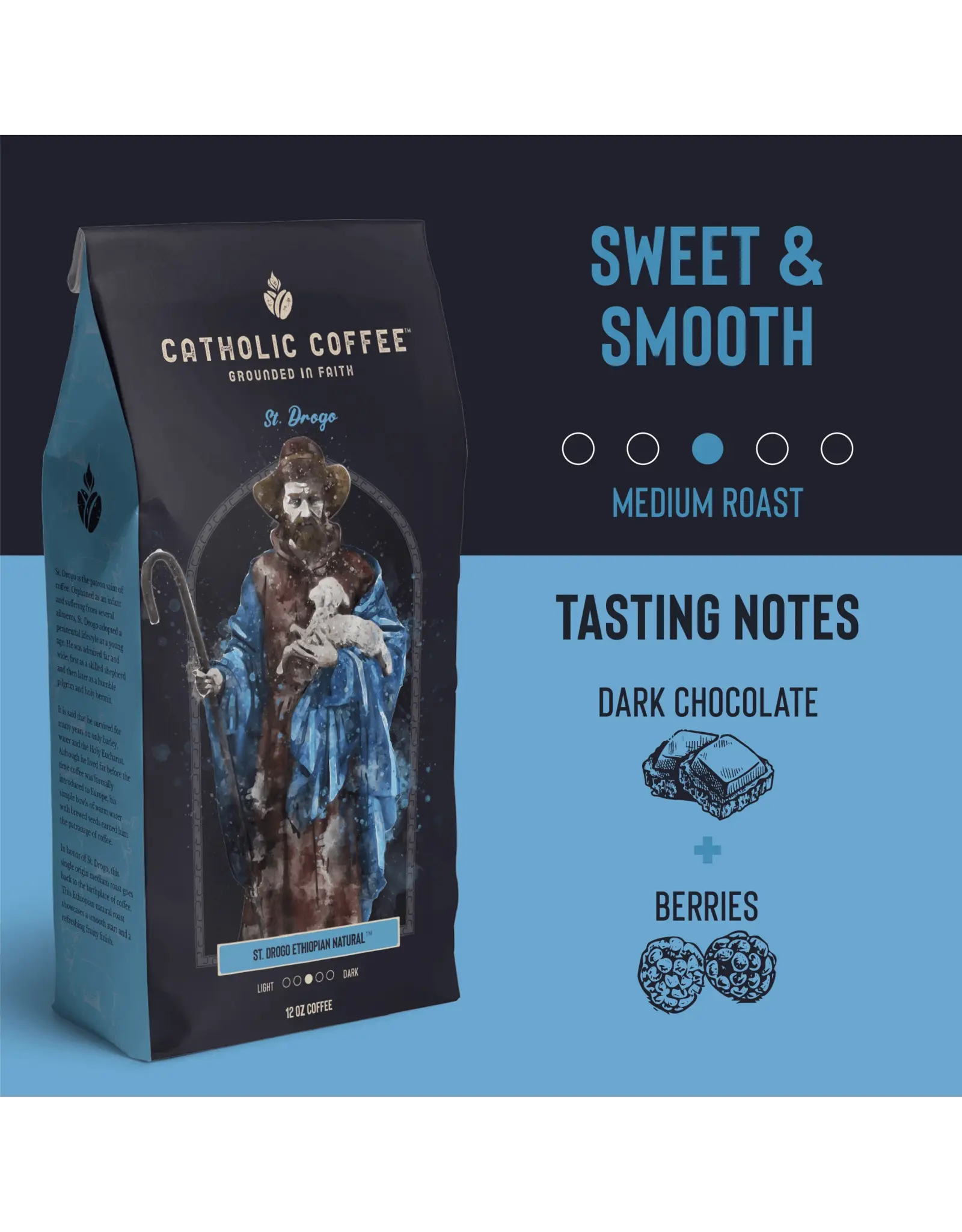 Catholic Coffee Coffee - St. Drogo (Ethiopian Medium Roast)