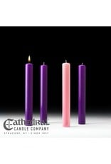 Cathedral Candle 51% Beeswax Advent Candles 2x17 (3 Purple, 1 Rose)