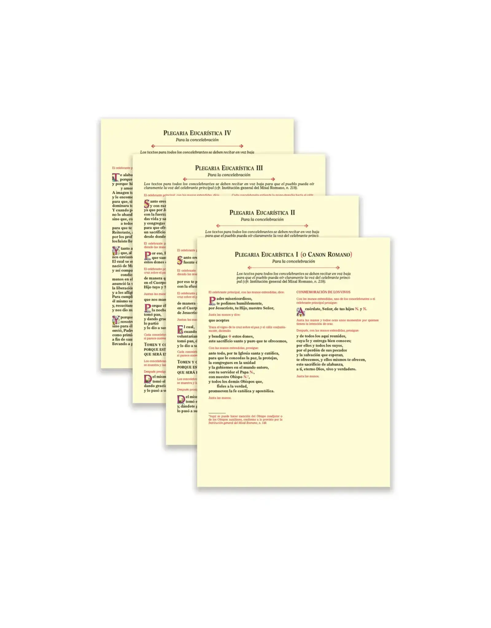 Catholic Book Publishing Eucharistic Prayer Cards (Spanish)