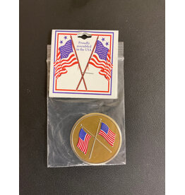 Singer Adhesive Flag Medal 2"