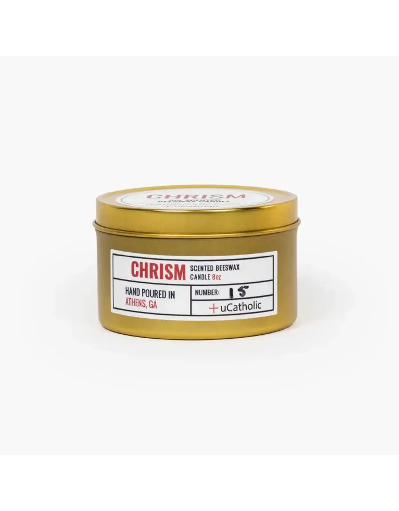 uCatholic Chrism Beeswax Candle, 4oz.