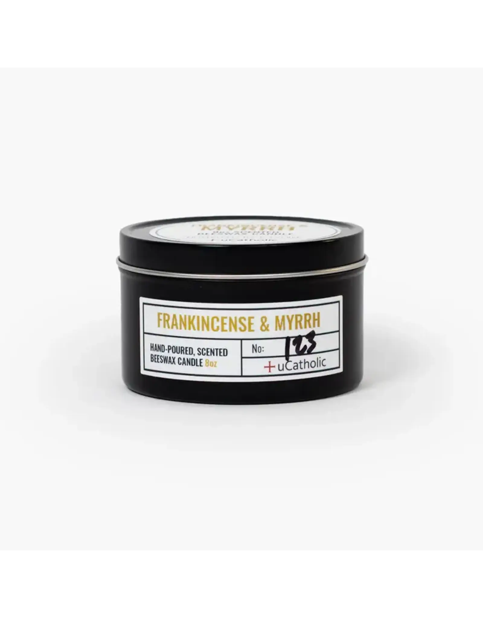 uCatholic Frankincense & Myrrh Beeswax Candle, 8oz.