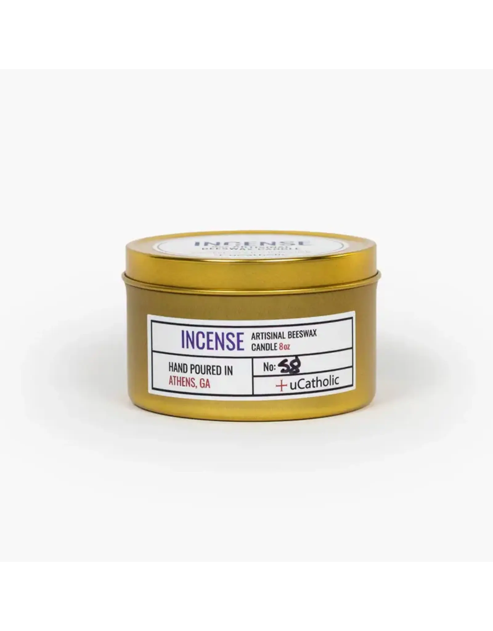 uCatholic Incense Beeswax Candle, 8oz.