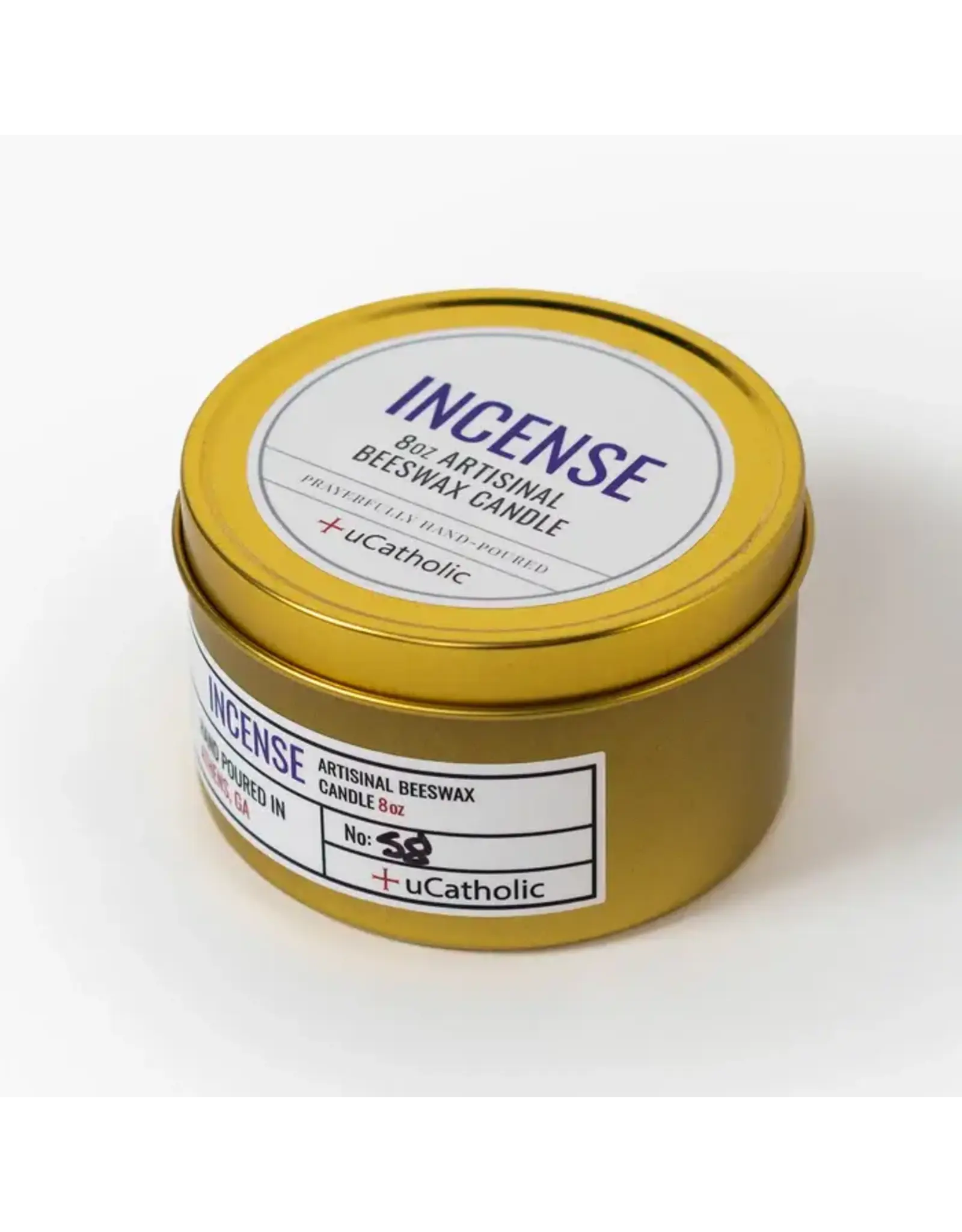 uCatholic Incense Beeswax Candle, 8oz.