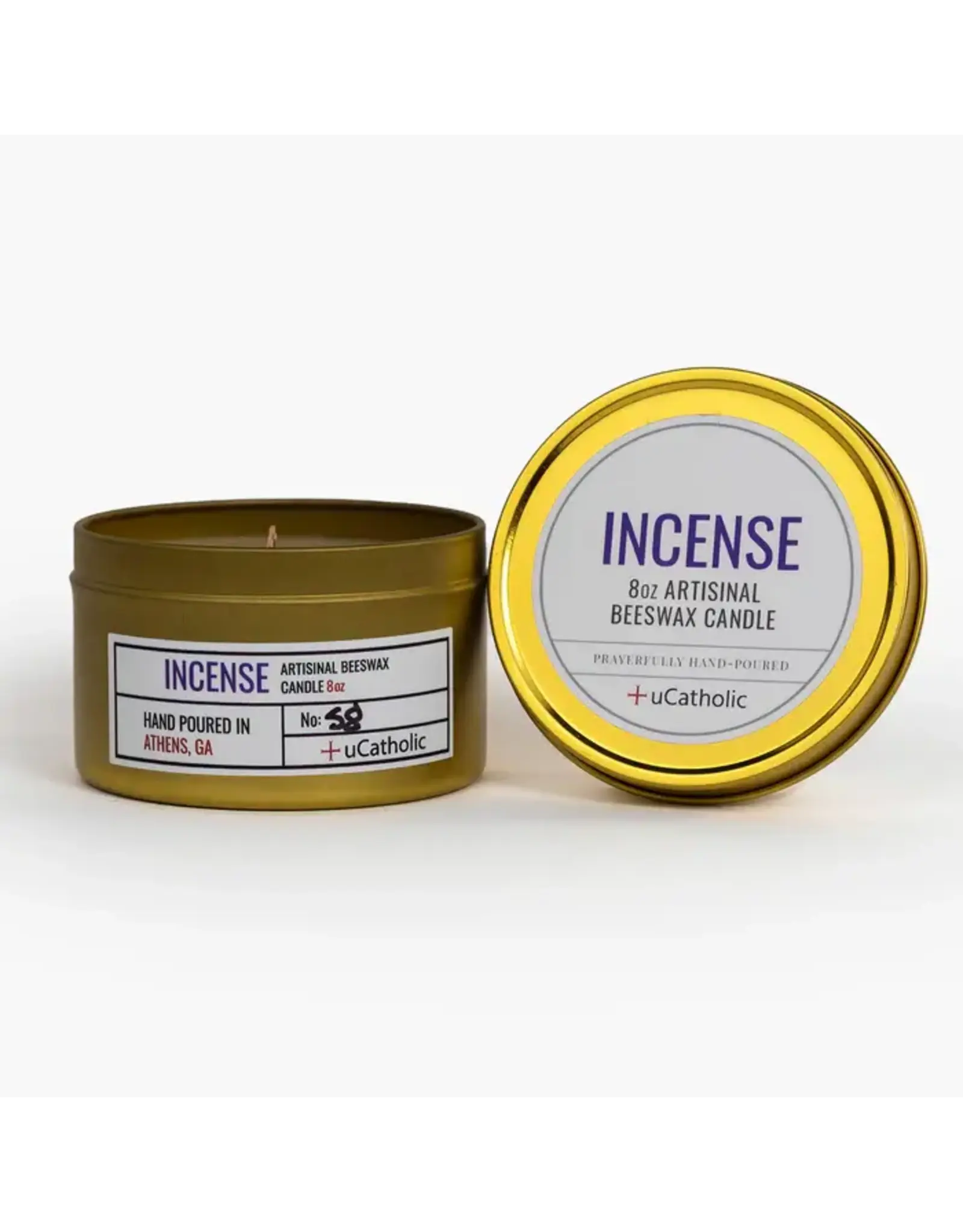 uCatholic Incense Beeswax Candle, 8oz.