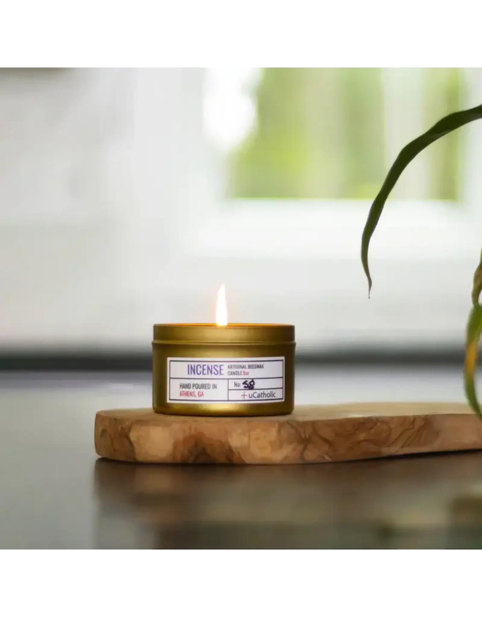 uCatholic Incense Beeswax Candle, 8oz.