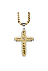 Hirten Pendant - Cross, 2-Tone, 20" Chain