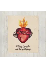 Leanne Bowen Sacred Heart of Jesus Throw Blanket