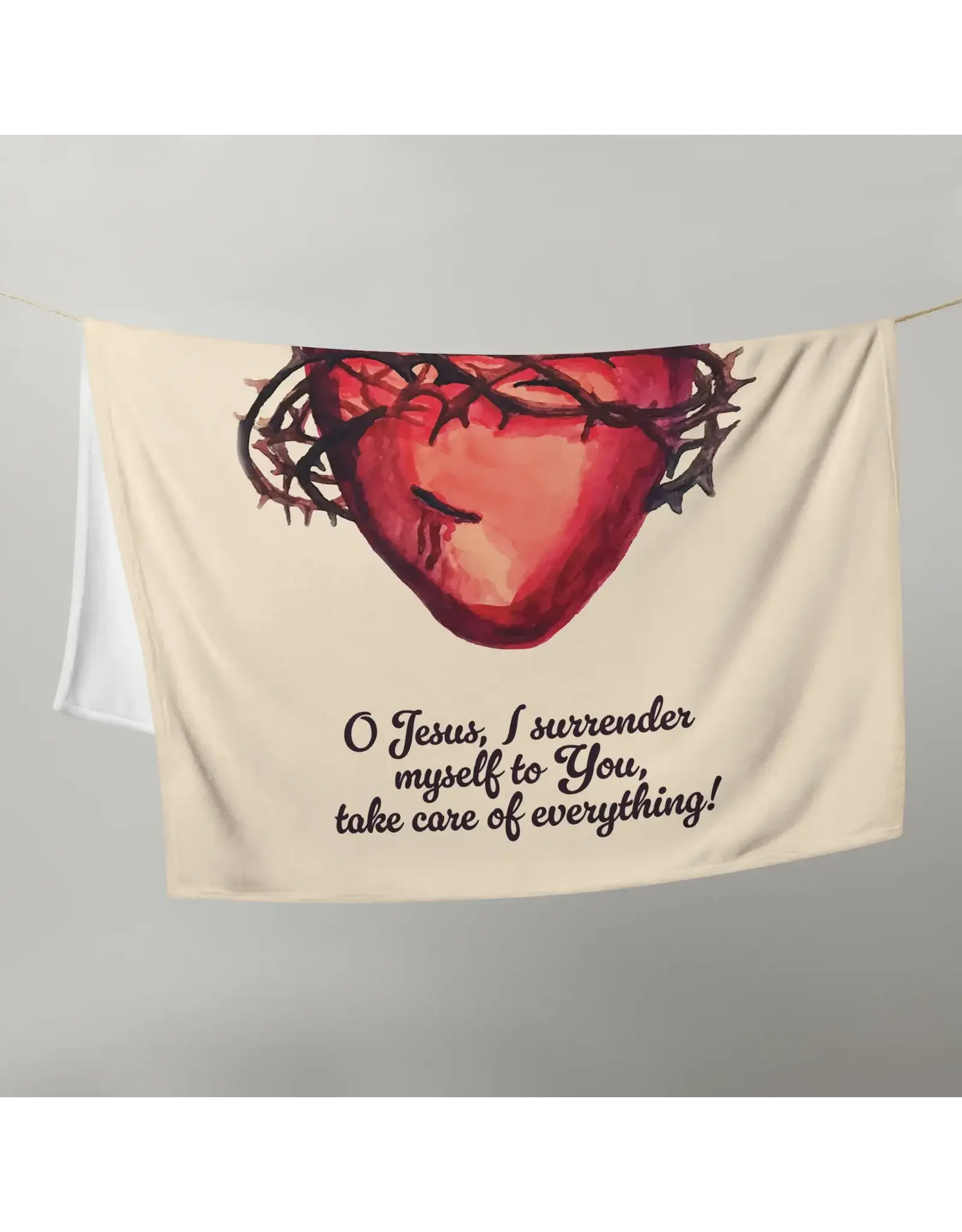 Leanne Bowen Sacred Heart of Jesus Throw Blanket