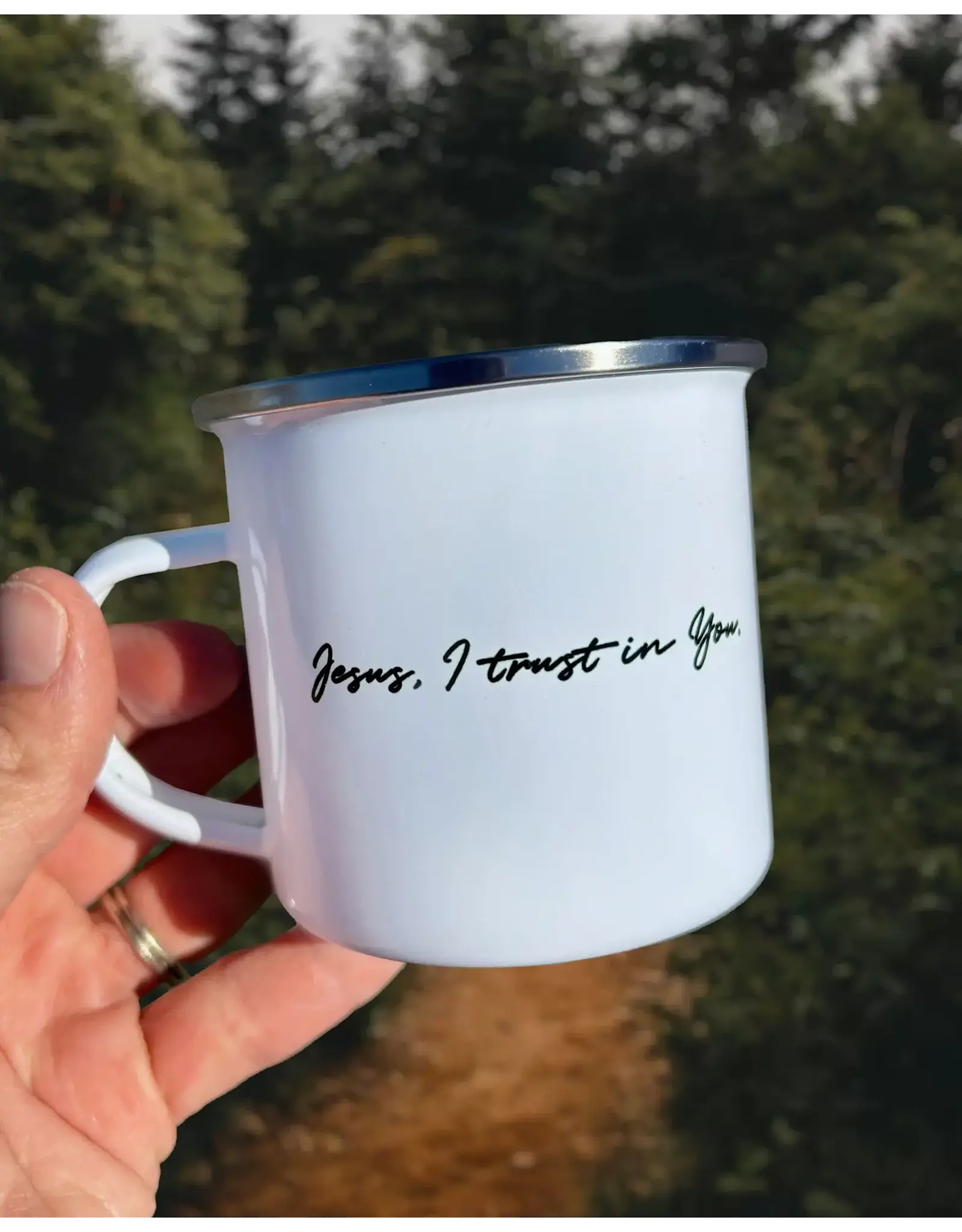 Leanne Bowen Sacred Heart of Jesus Enamel Mug