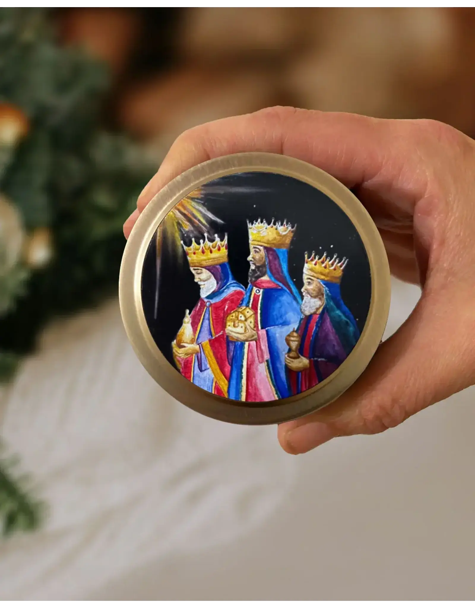 Leanne Bowen Frankincense and Myrrh Candle, Wisemen Tin