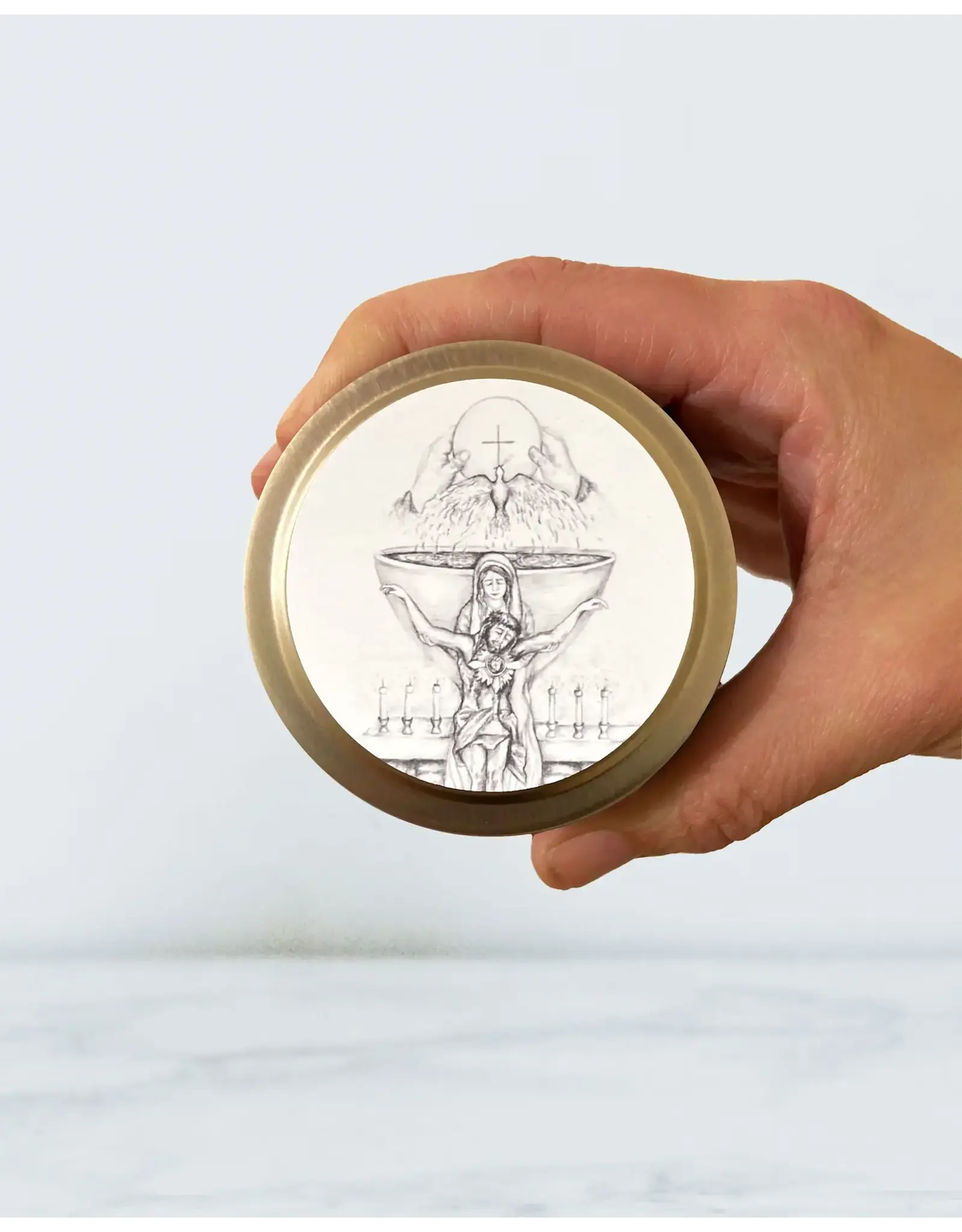 Leanne Bowen Chrism Candle, Eucharist Tin