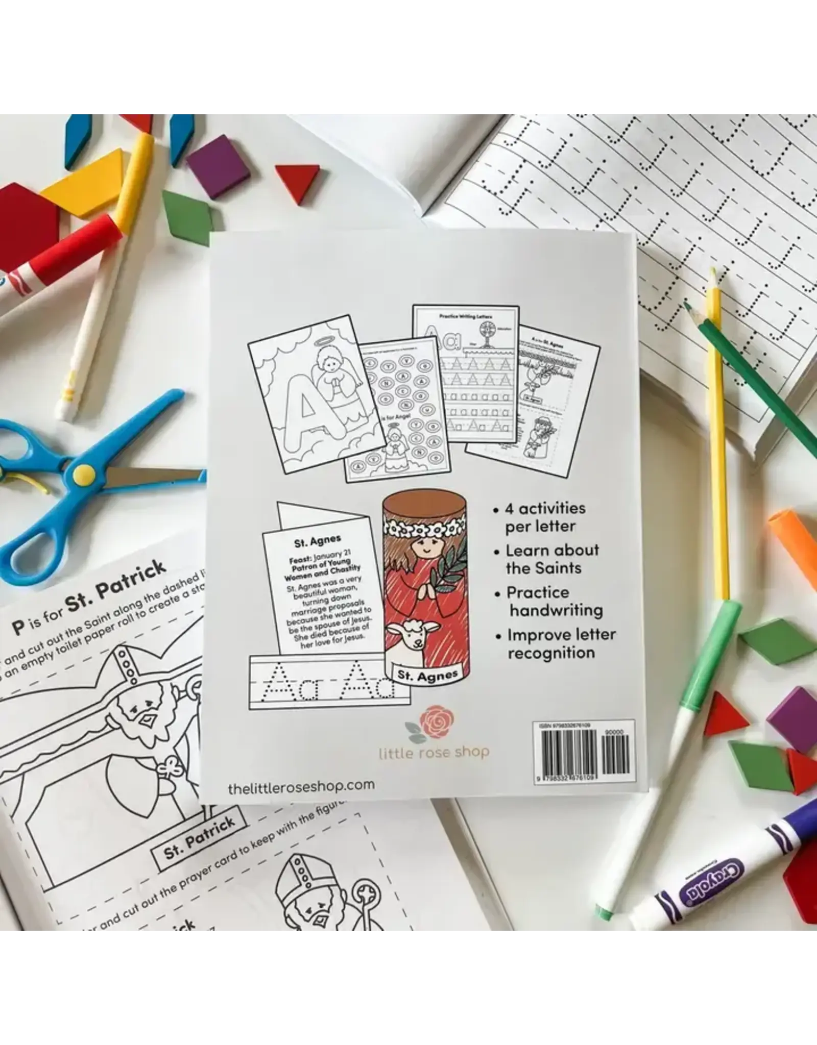 The Little Rose Shop Catholic ABC Activity Workbook (Preschool & Kindergarten)