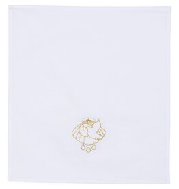 Ecclesiastical Apparel Baptism Napkin 8.75x10 Dove/Shell