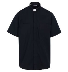 Ecclesiastical Apparel Clergy Shirt, Tab, Ample Cut - Black, Grey or White