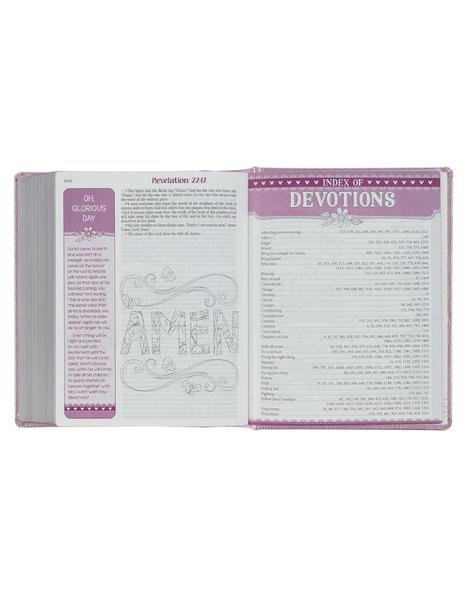 Christian Art Publishers ESV My Creative Bible for Girls -  Metallic Pink Faux Leather Journaling Bible