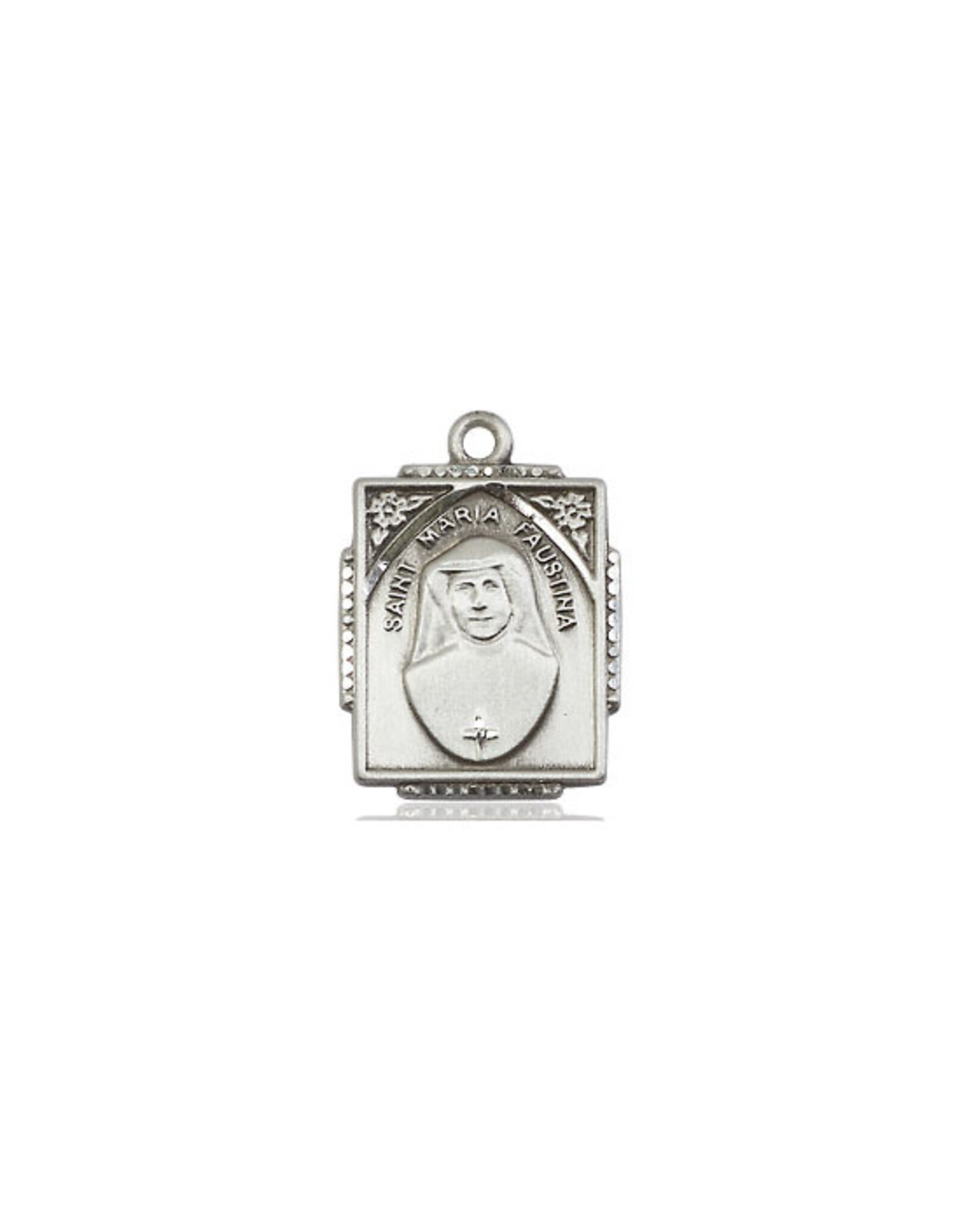 Bliss St. Maria Faustina Medal, Sterling Silver (3/4")