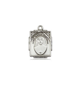Bliss St. Maria Faustina Medal, Sterling Silver (3/4")