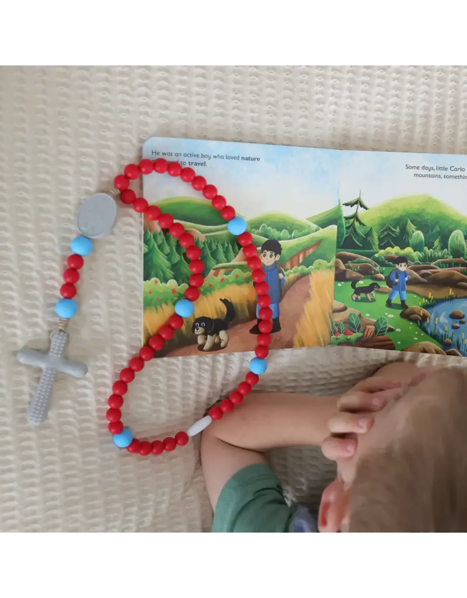 Chews Life Silicone Rosary - Carlo Acutis