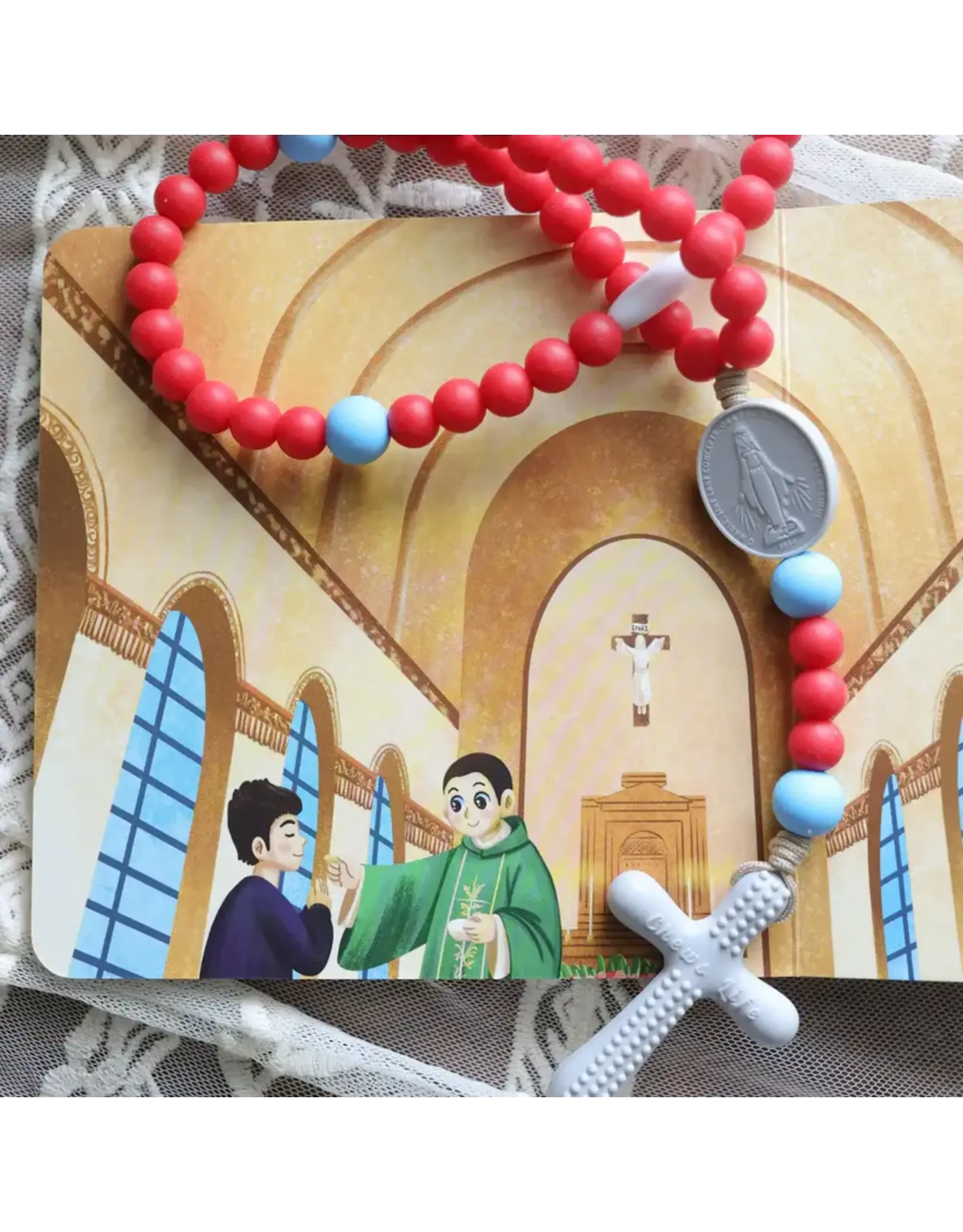 Chews Life Silicone Rosary - Carlo Acutis
