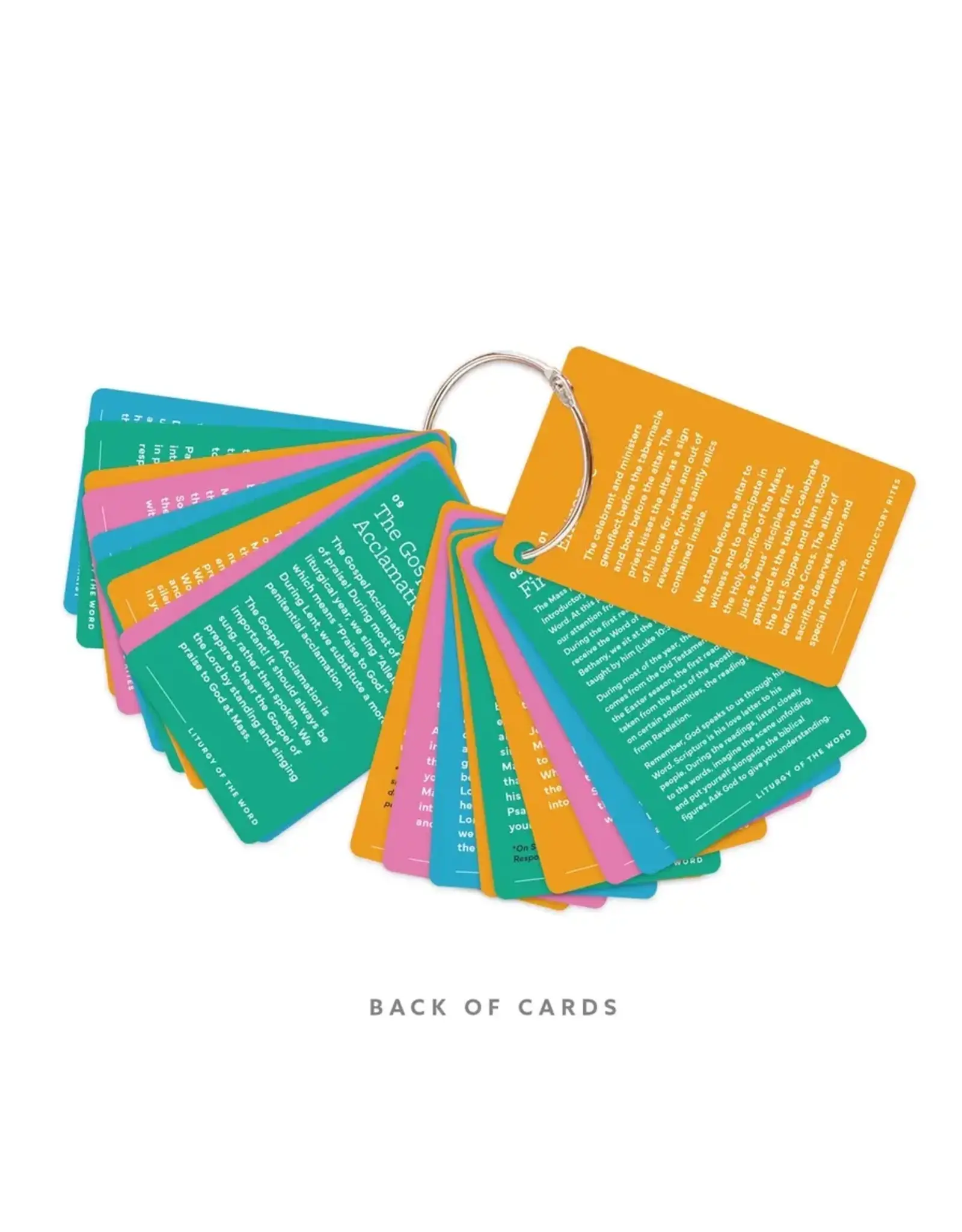 Catholic Family Crate Mass Parts Cards on Ring