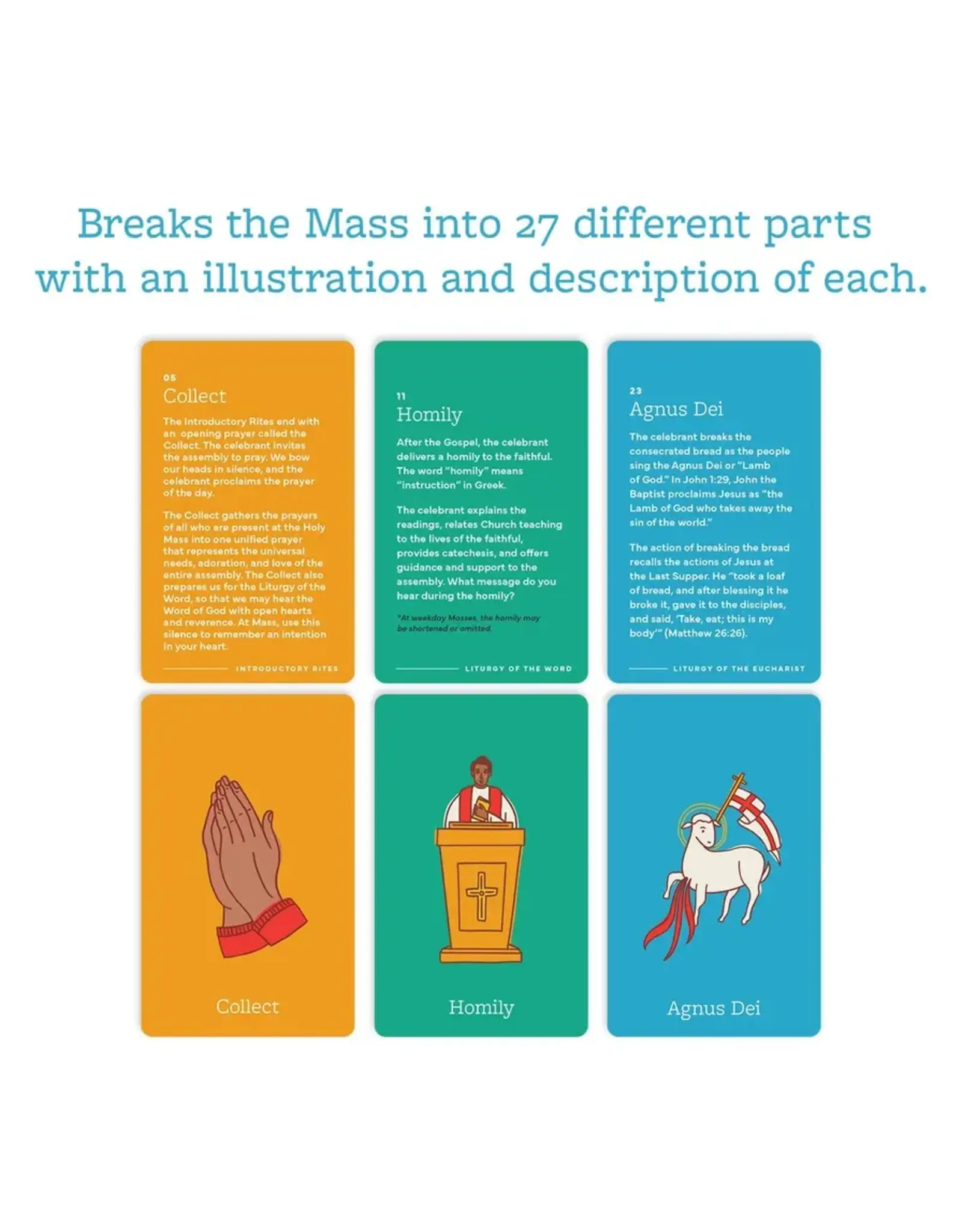 Catholic Family Crate Mass Parts Cards on Ring