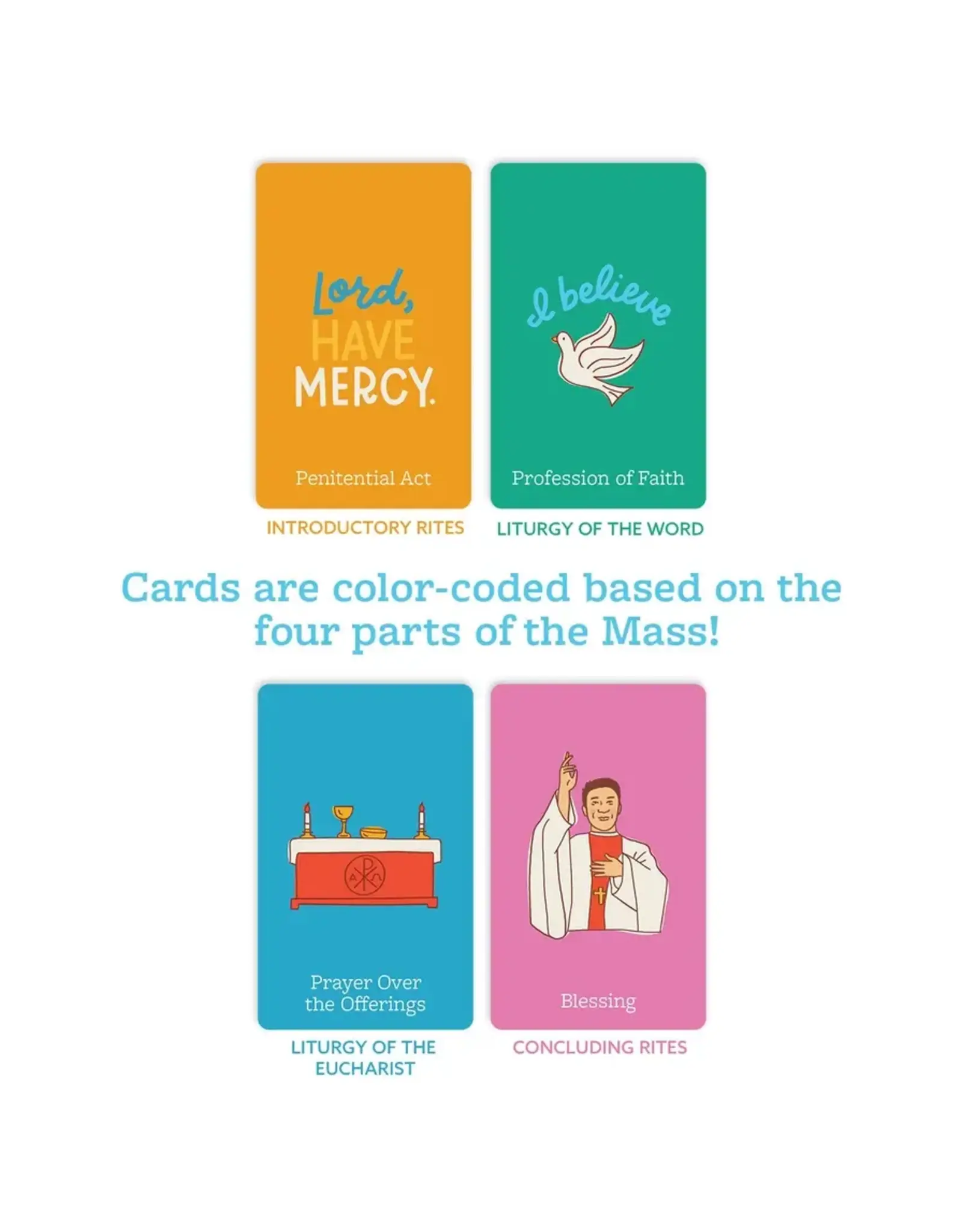 Catholic Family Crate Mass Parts Cards on Ring