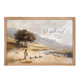P Graham Dunn Premier Framed Canvas - Lord is My Shepherd